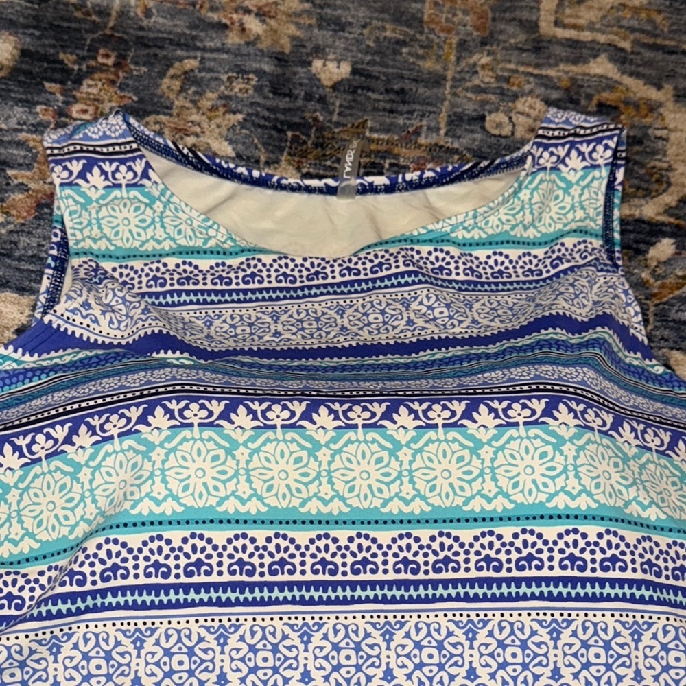 LANDS END WOMEN’S SWIMWEAR SIZE 14 TANKINI SWIM SUIT TOP - Picture 7 of 16